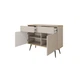 Комод Perfect Home Оро/Oro KSZ107 MDF 2-дверний з 2 ящиками та чорними ніжками Бежевий - зображення 2