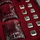 Набор для питья VSKLO Набор ВСЕ Е-5 кристалл Прозрачный 4 стакана графин 16 камней кожаный кейс - изображение 7