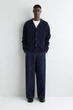 Кардиган чоловічий COS contrast tipped merino wool cardigan 1293192001 M Синій - изображение 2