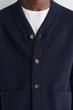 Кардиган чоловічий COS contrast tipped merino wool cardigan 1293192001 M Синій - изображение 3