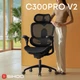 Кресло офисное Sihoo DORO C300 PRO V2 Black (C300-PRO-V2-B101) - изображение 6