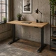 Стіл Space 2 електричним регулюванням висоти Ferrum-decor 75x135x67 Чорний метал ДСП Дуб Артізан 16 мм (SPACE2015) - зображення 2