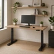Стіл Space 2 електричним регулюванням висоти Ferrum-decor 75x100x67 Чорний метал ДСП Дуб Сан-Марино 16 мм (SPACE2019) - зображення 2