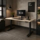 Стіл Space 2 електричним регулюванням висоти Ferrum-decor 75x100x67 Чорний метал ДСП Кашемір 16 мм (SPACE2049) - зображення 3
