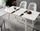 Стол обеденный раскладной TALLINN CERAMIC 90(120)*70 белый глянец / кашемир Intarsio - изображение 7