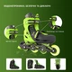 Роликові ковзани Neon Combo Skates Toxic Green Inline & Quad 2 в 1, р. 30-33 ,NT09G4 - зображення 5