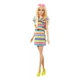 Кукла Barbie (Mattel) Модница с брекетами в полосатом платье, HPF73 - изображение 1