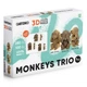Картонный конструктор Cartonic 3D Puzzle Monkeys Trio - изображение 2