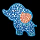 Стеклянная мозаика Mosaaro Elephant, MA7000 - изображение 3