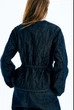 Женская утепленная куртка H&M из стеганного денима Oversize dark denim blue\синий деним S , арт.1322243002 - изображение 3