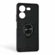 Чехол противоударный с кольцом для Tecno Pova 5 / LH7n черный (защита камеры, подставка) - изображение 1