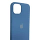 Чохол Silicone Case для Apple iPhone 13 темно-синій (силіконовий, захист камери) - зображення 3