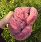 Пухнасті хутряні тапочки рожевого кольору, домашні, з хутра, кімнатні тапочки рожеві, розмір 38 - зображення 6
