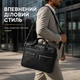 Чоловіча шкіряна сумка місткий портфель для документів ноутбуку та офісу 39×30×5 шкіряний,чорна шкіра для стильного чоловіка Qvant (2000) - Чорна - зображення 2
