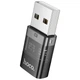 Перехідник Hoco UA36C USB male to Type-C female USB2.0 Black - зображення 3