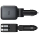 АЗП Hoco Z67A Triunfar PD45W+QC3.0 total 60W with retractable cables (1USB-A/2C/1L) Metal gray - зображення 2