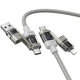 Дата кабель Hoco U151 Goldsmith 4in1 Type-C для USB/Type-C для Lightning 240W (1.2m) Gray - зображення 2