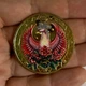 Монета знак зодиака Скорпион в пластиковом кейсе золотистый 4 см - изображение 2