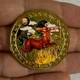 Монета знак зодиака Стрелец в пластиковом кейсе золотистый 4 см - изображение 3