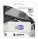 Флеш накопичувач USB 64Gb Kingston DataTraveler microDuo 3C, Purple, Type-C / USB 3.2 Gen 1, до 200 МБ/с (DTDUO3CG3/64GB) - изображение 3