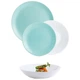 Сервиз столовый Luminarc Diwali Light Turquoise White Бирюзово-белый из ударопрочного стекла 18 предметов на 6 персон (163-135-P5912) - изображение 2