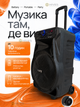 Акумуляторна Bluetooth колонка 350 Вт з бездротовим мікрофоном портативна караоке акустика FM USB SD TWS LED Чорна - зображення 4