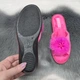 Тапочки женские домашние Белста розовые с открытым носком и меховым помпоном 40р (26 см) 2849 - изображение 7