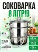 Соковарка-пароварка на 8 літрів із нержавіючої сталі Edenberg EB-8912 Silver - зображення 1