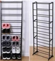 Металлическая полка для обуви в прихожую Amazing Shoe Rack на 30 пар, 10 ярусов, 140х50х25 черная - изображение 3