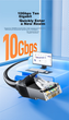 Патч-корд SAMZHE GD6A150 Cat 6a 10 Гбит/с медный 15 м Черный - изображение 4