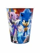 Одноразові стаканчики Sonic, святкові стакани Сонік, дитячий посуд на день народження, набір 10 шт., висота 8,5 см - зображення 2