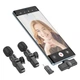 Беспроводной петличный микрофон Borofone BFK12 2в1 USB-C/Lightning с 2 микрофонами, черный - изображение 3