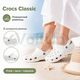 Шльопанці Crocs Classic 10001 білі 38-39— легкі крокси сабо з матеріалу Croslite для прогулянок пляжу дачі та щоденного носіння - зображення 4