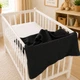 Плед детский MirSon №012 Pure Waffle Black 150х220 см (2200013893004) - изображение 1