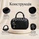 Жіноча сумка через плече чорна Chrome Hearts зі штучної шкіри двостороння з металевою фурнітурою - зображення 4