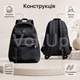 Міський рюкзак Nike Air Jordan Monogram середнього розміру зі шкіряними вставками, металевими регуляторами та 2 відділеннями - зображення 5
