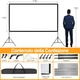 Экран для проектора VISULAPEX 100" 4K HD 16:9 на штативе, складной портативный проекционный экран с сумкой - изображение 2