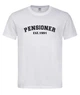 Футболка «PENSIONER EST.1991» белая L - изображение 1
