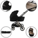 Детская универсальная коляска 2 в 1 Kidwell Velmont Black/Gold (люлька и прогулочный блок, амортизация, легкая алюминиевая рама) - изображение 3