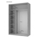 Шкаф-купе с зеркалом Doros Кашемир 150х60х225 - изображение 2