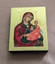 Маленькая писаная греческая икона Божией Матери 9×11,5 см - изображение 2