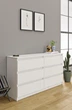 Комод підлоговий MEBLIBUD STELLA з шухлядами 140X40X80 см Білий - зображення 3