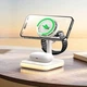 Бездротовий зарядний пристрій REMAX 33W Multifunctional 3-in-1 Wireless Charger with Light RP-W96 White - зображення 3