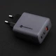 Сетевое зарядное устройство Forcell F-Energy GaN 2 x USB C + USB A QC4.0 PD 4A 65W Grey (5903396231452) - изображение 7