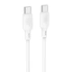 Дата кабель Borofone BX113 Lenny Type-C to Type-C 60W (1m) White - зображення 1