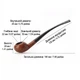 Набір для куріння трубки Muxiang Rosewood Churchwarden (палісандр), підставка, сумка Muxiang, йоржики RAW та трійник - изображение 2