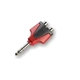 Перехідник Roxtone RP-AN-330 6.3 mm jack stereo male (тато) — 2xRCA female (мама) - зображення 1
