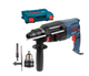 Перфоратор Bosch 800 Вт SDS Plus 2.8 Дж електричний 4000 уд хв трирежимний 900 об хв для свердління бетону 26 мм довбання демонтажу цегли каменю з реверсом регулюванням швидкості антивібрацією додатковим патроном під ключ кейсом - зображення 2