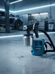 Краскопульт Makita AH1000L 1000 Вт электрический пневматический распылитель краски 220 В бак 0.9 л производительность 0.55 л мин сопло 2.5 мм вязкость 80 DIN с регулировкой подачи материала ширины факела компрессором шлангом для покраски лакировки бытовых - изображение 4