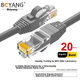 Патч-корд BOYANG BY-620H Cat 6 UTP мідь 1000 Мбіт/с 20 м Сірий - зображення 3